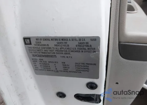 2009 Chevrolet Hhr Lt from USA, damaged, VIN 3GNCA23V09S558375